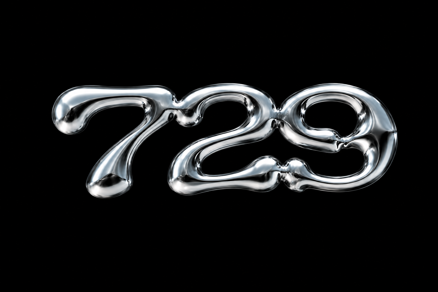 729 studio logo on black background