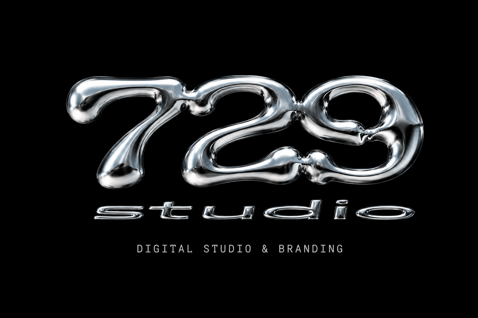 729 studio black logo system